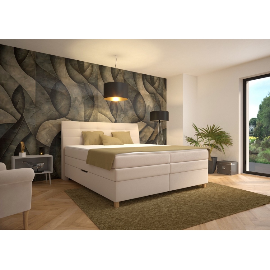 Boxspring krevet sa dušekom BEA 180x200 cm bež