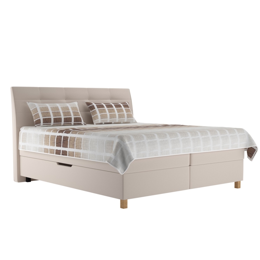 Boxspring krevet sa dušekom BEA 180x200 cm bež