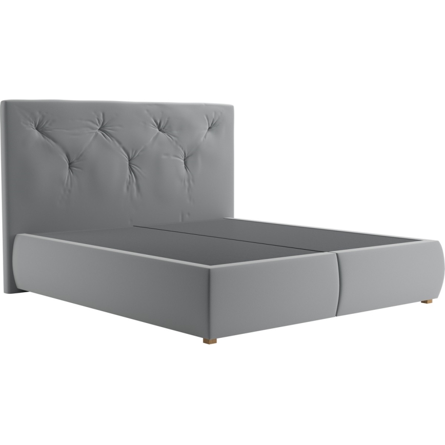 Boxspring krevet sa dušekom i naddušekom ELEN 180x200 cm sivo