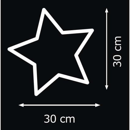 Božićna dekoracija za unutrašnju upotrebu IP20 STAR 30xLED/3W/4,5V