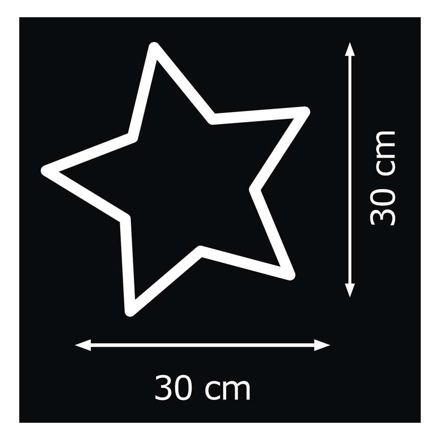 Božićna dekoracija za unutrašnju upotrebu IP20 STAR 30xLED/3W/4,5V