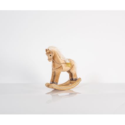 Božićna dekoracija — ljuljaći konjić, 31 cm