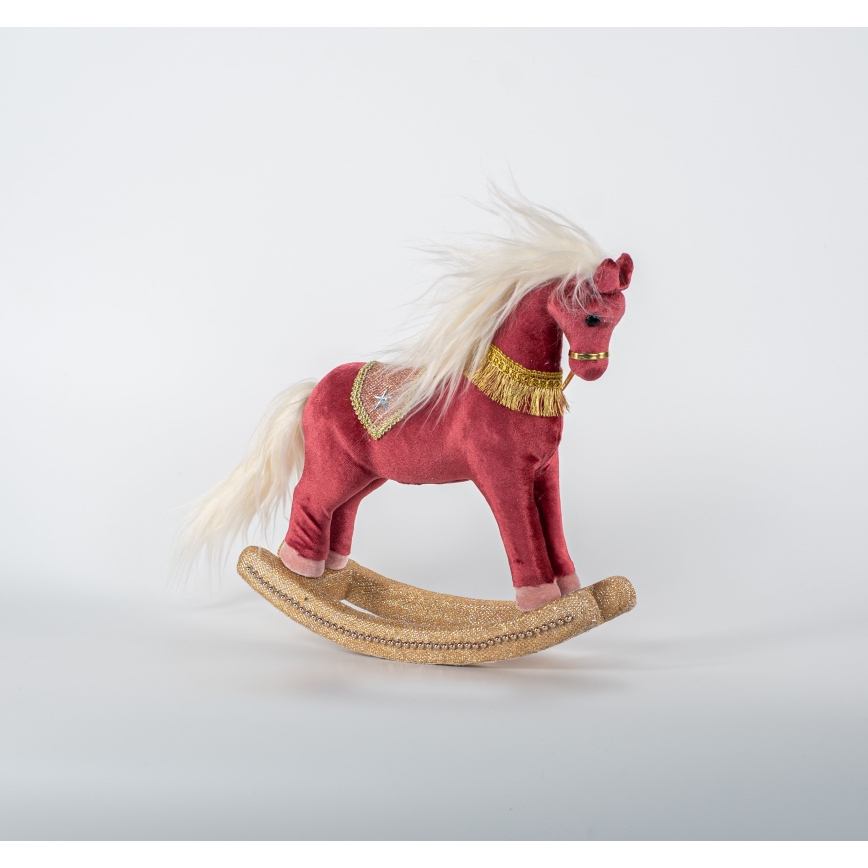 Božićna dekoracija — ljuljaći konjić, 31 cm