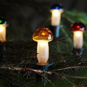 Božićne lampice TOADSTOOL 12xE10 10,7m topla bela, Proizvedeno u Češkoj