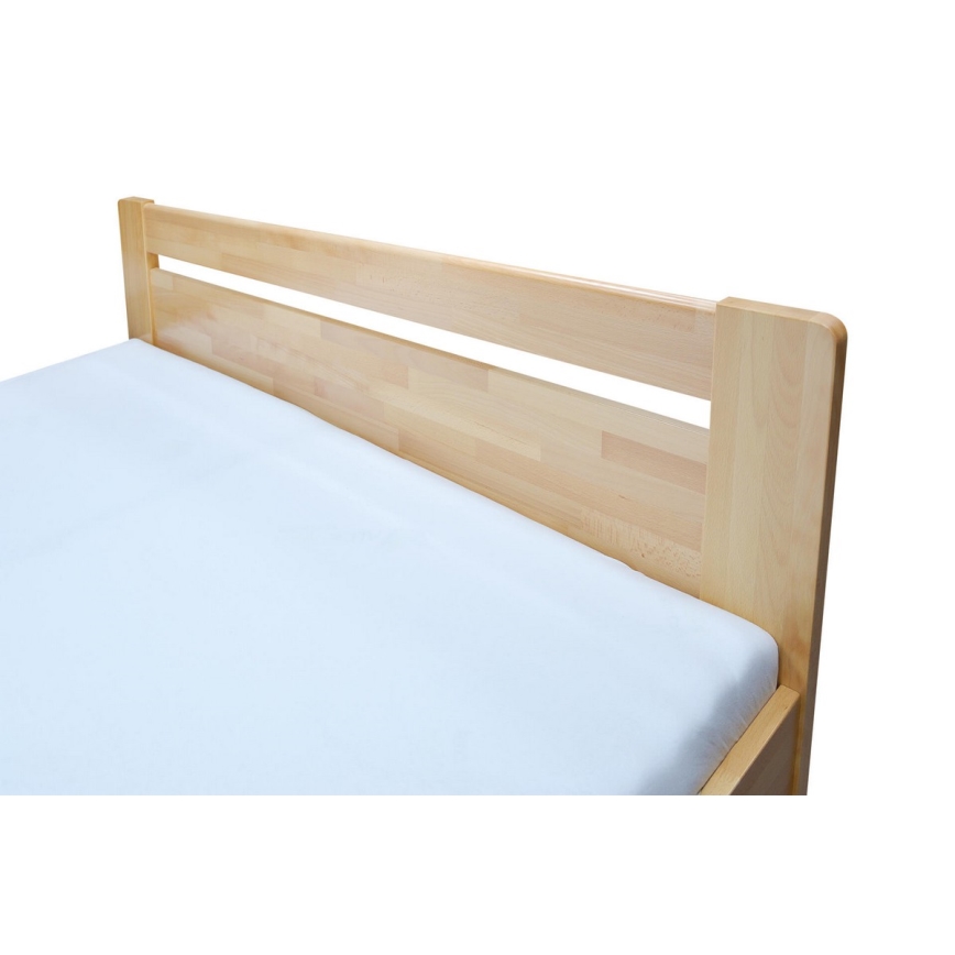 Bračni krevet AMARA 180x200 cm sa podnicom i prostorom za odlaganje, od masivnog bukovog drveta