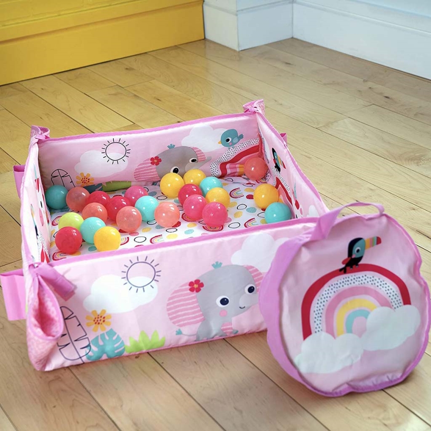 Bright Starts - Dečiji prekrivač za igru 5u1 YOUR WAY BALL PLAY 3xAA roze