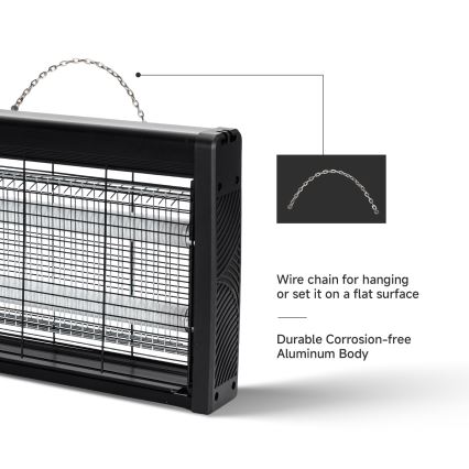 Brilagi - Električni lapač insekata 2x UV/20 W/230 V za prostor do 100 m²