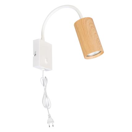 Brilagi - Fleksibilna zidna lampa SELE 1xGU10/30W/230V bela/braon