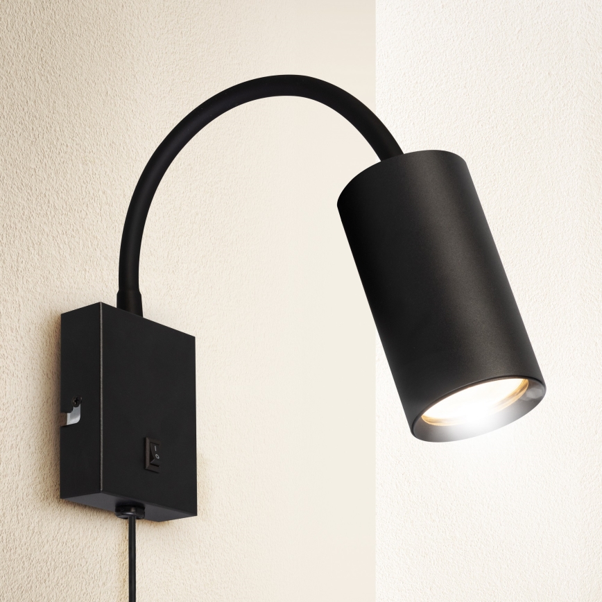Brilagi - Fleksibilna zidna lampa SELE 1xGU10/30W/230V crno