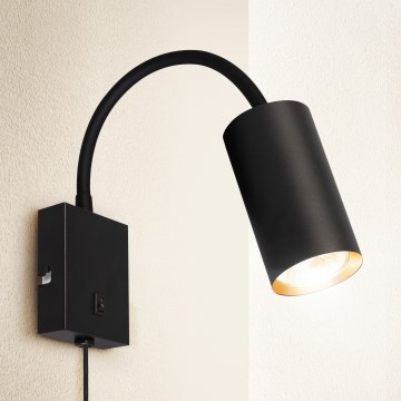 Brilagi - Fleksibilna zidna lampa SELE 1xGU10/30W/230V crno/zlatna