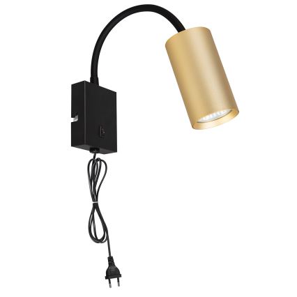Brilagi - Fleksibilna zidna lampa SELE 1xGU10/30W/230V crno/zlatna