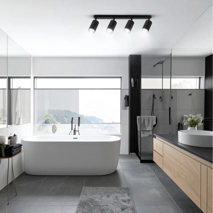 Brilagi - Kupatilsko spot svetlo SELE 4xGU10/30W/230V IP44 crna