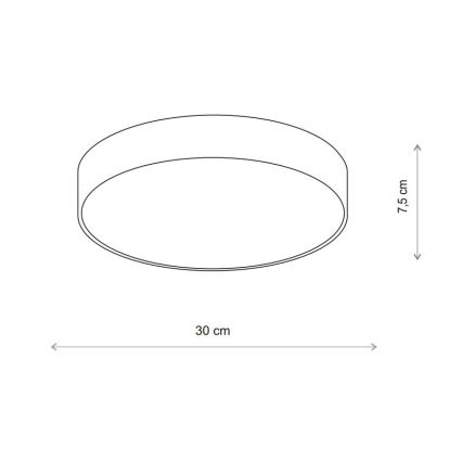 Brilagi - Kupatilsko plafonsko svetlo sa senzorom CLARE 2xE27/48W/230V, prečnik 30 cm, IP54, bež