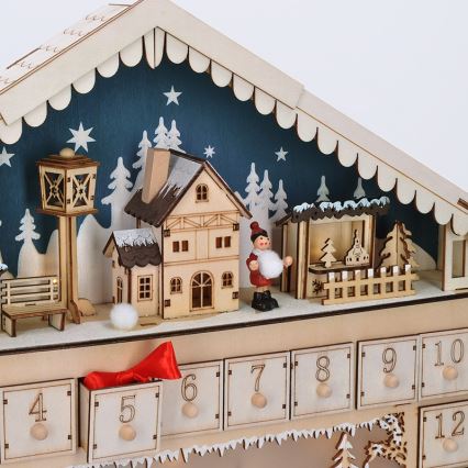 Brilagi - LED adventski kalendar LED/2xAA u obliku bora