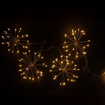 Brilagi - LED božićna girlanda za spoljašnju upotrebu, 150xLED, 5m, IP44, topla bela, efekat vatrometa