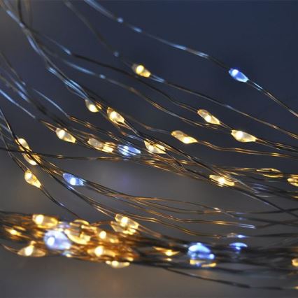 Brilagi - LED božićna zavesa 300xLED/8 funkcija/3xAA/USB 1,2m topla bela
