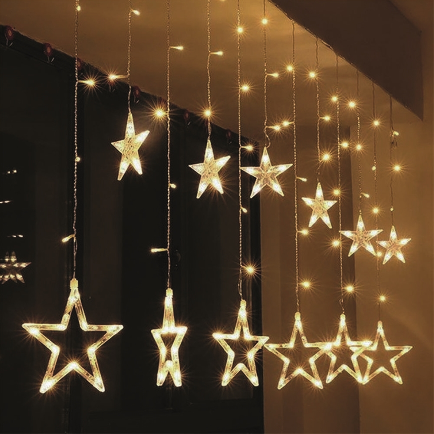 Brilagi - LED božićna zavesa 77xLED/3xAA/USB 1,8m topla bela