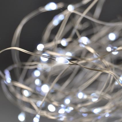 Brilagi - LED Božićne lampice 100xLED/3xAA 10m hladna bela