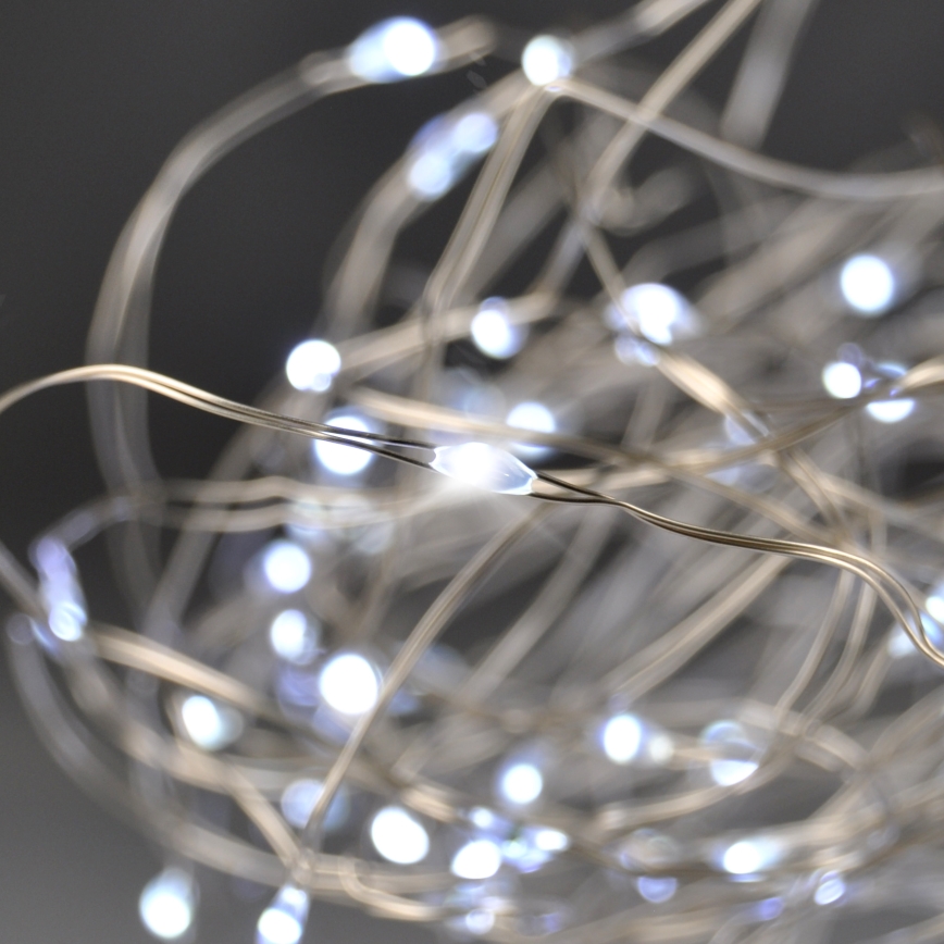 Brilagi - LED Božićne lampice 100xLED/3xAA 10m hladna bela