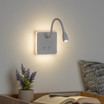 Brilagi - LED Fleksibilna zidna lampa MAYA Double LED/4W/230V + LED/3W bela