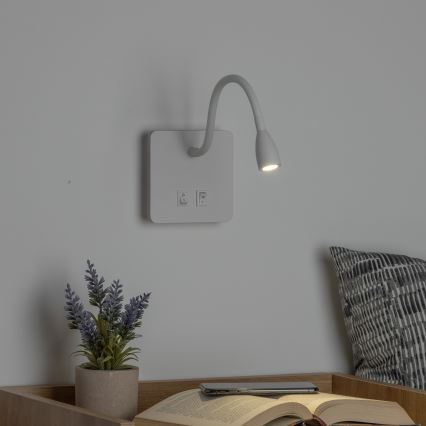 Brilagi - LED Fleksibilna zidna lampa MAYA Double LED/4W/230V + LED/3W bela