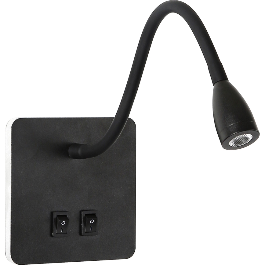 Brilagi - LED Fleksibilna zidna lampa MAYA Double LED/4W/230V + LED/3W crno