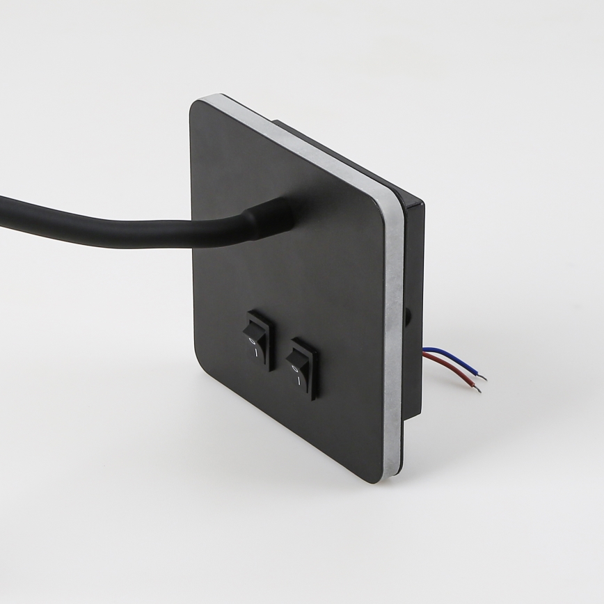 Brilagi - LED Fleksibilna zidna lampa MAYA Double LED/4W/230V + LED/3W crno