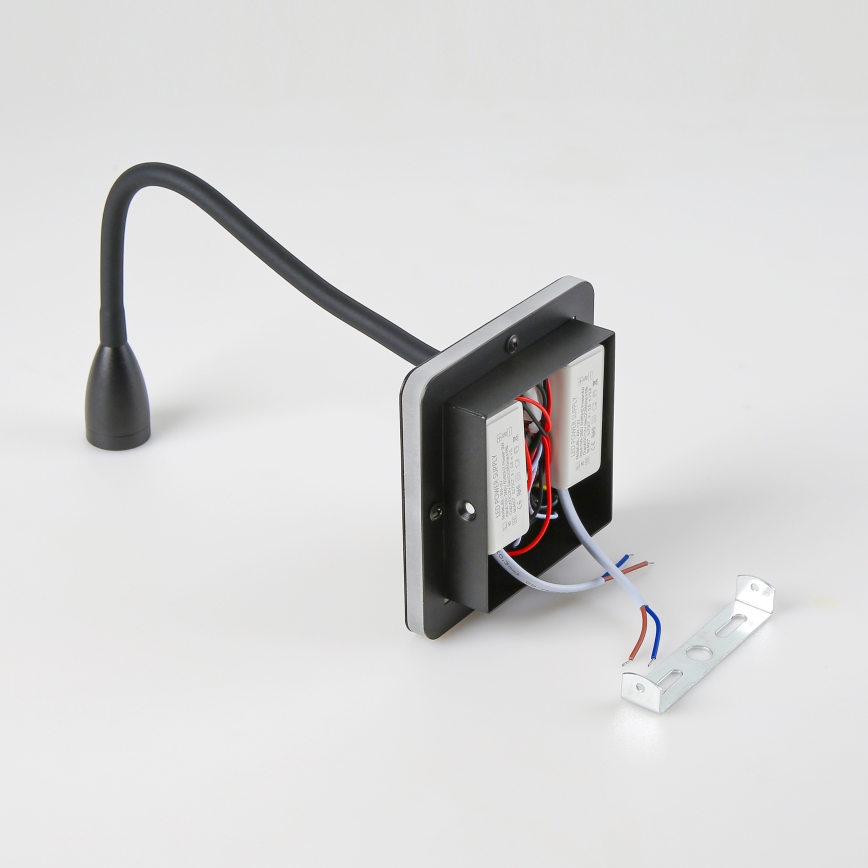 Brilagi - LED Fleksibilna zidna lampa MAYA Double LED/4W/230V + LED/3W crno