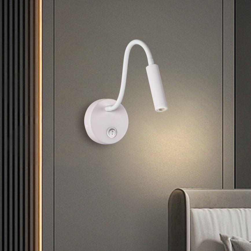 Brilagi - LED Fleksibilna zidna lampa MAYA LED/3W/230V 4000K bela