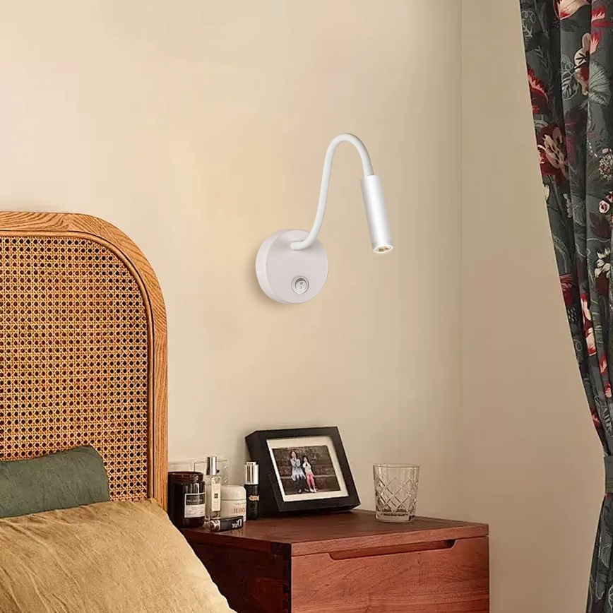 Brilagi - LED Fleksibilna zidna lampa MAYA LED/3W/230V 4000K bela