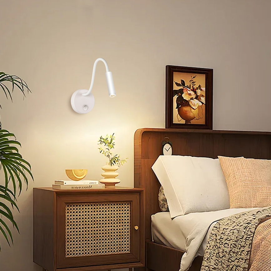 Brilagi - LED Fleksibilna zidna lampa MAYA LED/3W/230V 4000K bela