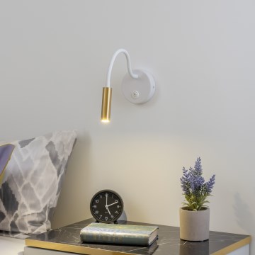 Brilagi - LED Fleksibilna zidna lampa MAYA LED/3W/230V 4000K bela/zlatna