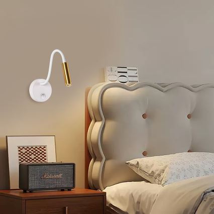 Brilagi - LED Fleksibilna zidna lampa MAYA LED/3W/230V 4000K bela/zlatna