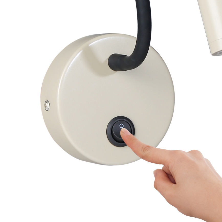 Brilagi - LED Fleksibilna zidna lampa MAYA LED/3W/230V 4000K bež