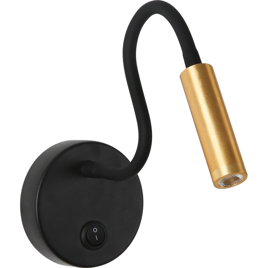 Brilagi - LED fleksibilna zidna lampa MAYA LED/3W/230V 4000K crna/zlatna