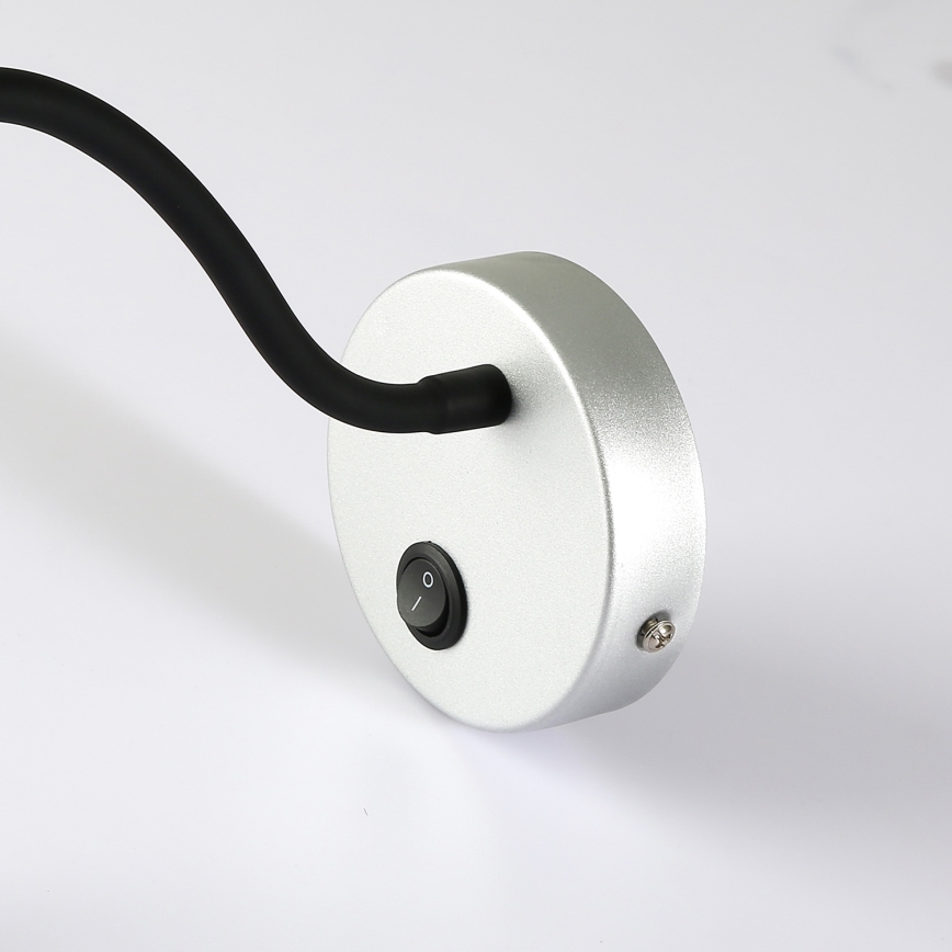 Brilagi - LED fleksibilna zidna lampa MAYA LED/3W/230V 4000K srebrna