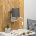 Brilagi - LED Fleksibilna zidna lampa NUBILA 1xE27/25W/230V + LED/3W bela/antracit
