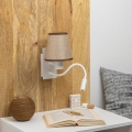 Brilagi - LED Fleksibilna zidna lampa NUBILA 1xE27/25W/230V + LED/3W bela/braon