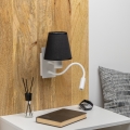 Brilagi - LED Fleksibilna zidna lampa NUBILA 1xE27/25W/230V + LED/3W bela/crno