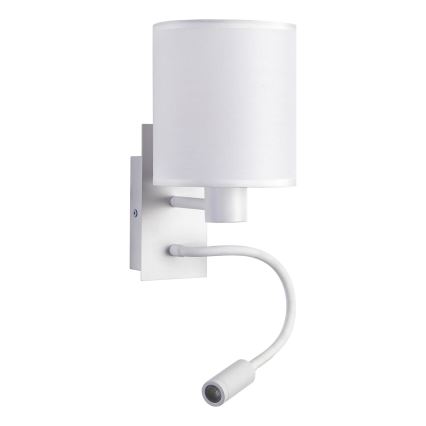 Brilagi - LED Fleksibilna zidna lampa NUBILA 1xE27/25W/230V + LED/3W bela