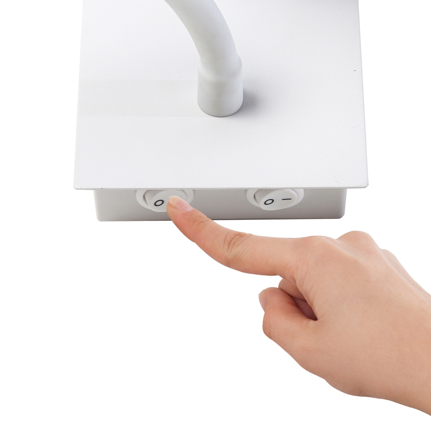 Brilagi - LED Fleksibilna zidna lampa NUBILA 1xE27/25W/230V + LED/3W bela