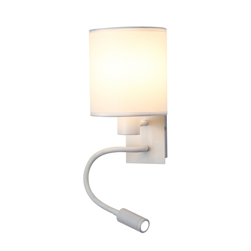 Brilagi - LED Fleksibilna zidna lampa NUBILA 1xE27/25W/230V + LED/3W bela