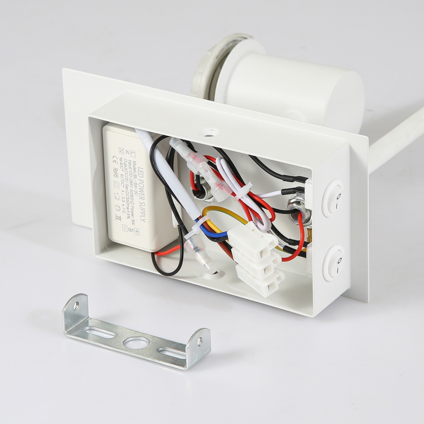 Brilagi - LED Fleksibilna zidna lampa NUBILA 1xE27/25W/230V + LED/3W bela