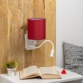 Brilagi - LED Fleksibilna zidna lampa NUBILA 1xE27/25W/230V + LED/3W bela/pompejska crveno