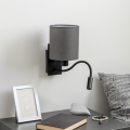 Brilagi - LED Fleksibilna zidna lampa NUBILA 1xE27/25W/230V + LED/3W crno/antracit