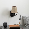 Brilagi - LED Fleksibilna zidna lampa NUBILA 1xE27/25W/230V + LED/3W crno/braon