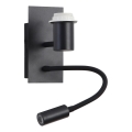 Brilagi - LED Fleksibilna zidna lampa NUBILA 1xE27/25W/230V + LED/3W crno