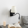 Brilagi - LED Fleksibilna zidna lampa NUBILA 1xE27/25W/230V + LED/3W crno/kremasta
