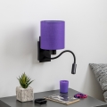 Brilagi - LED Fleksibilna zidna lampa NUBILA 1xE27/25W/230V + LED/3W crno/ljubičasta