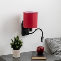 Brilagi - LED Fleksibilna zidna lampa NUBILA 1xE27/25W/230V + LED/3W crno/pompejska crveno